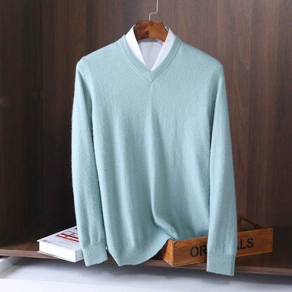 Mint, V-neckline