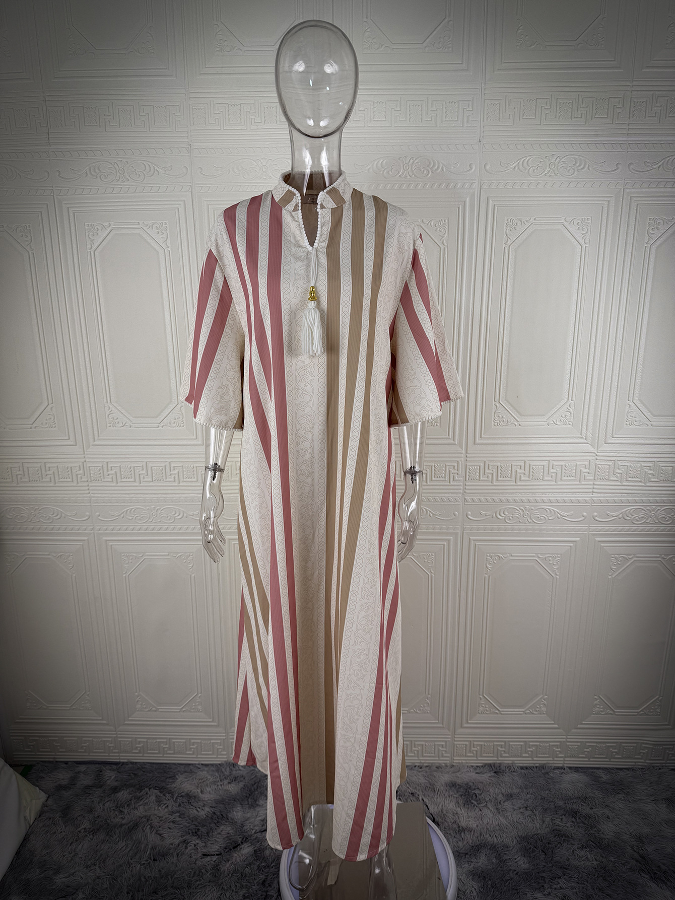 Cross-border Middle Eastern Muslim Clothing, Summer Fashion Casual Dress, Vacation Wear, Dubai Women's Robe, Abaya_ecoleips.com
