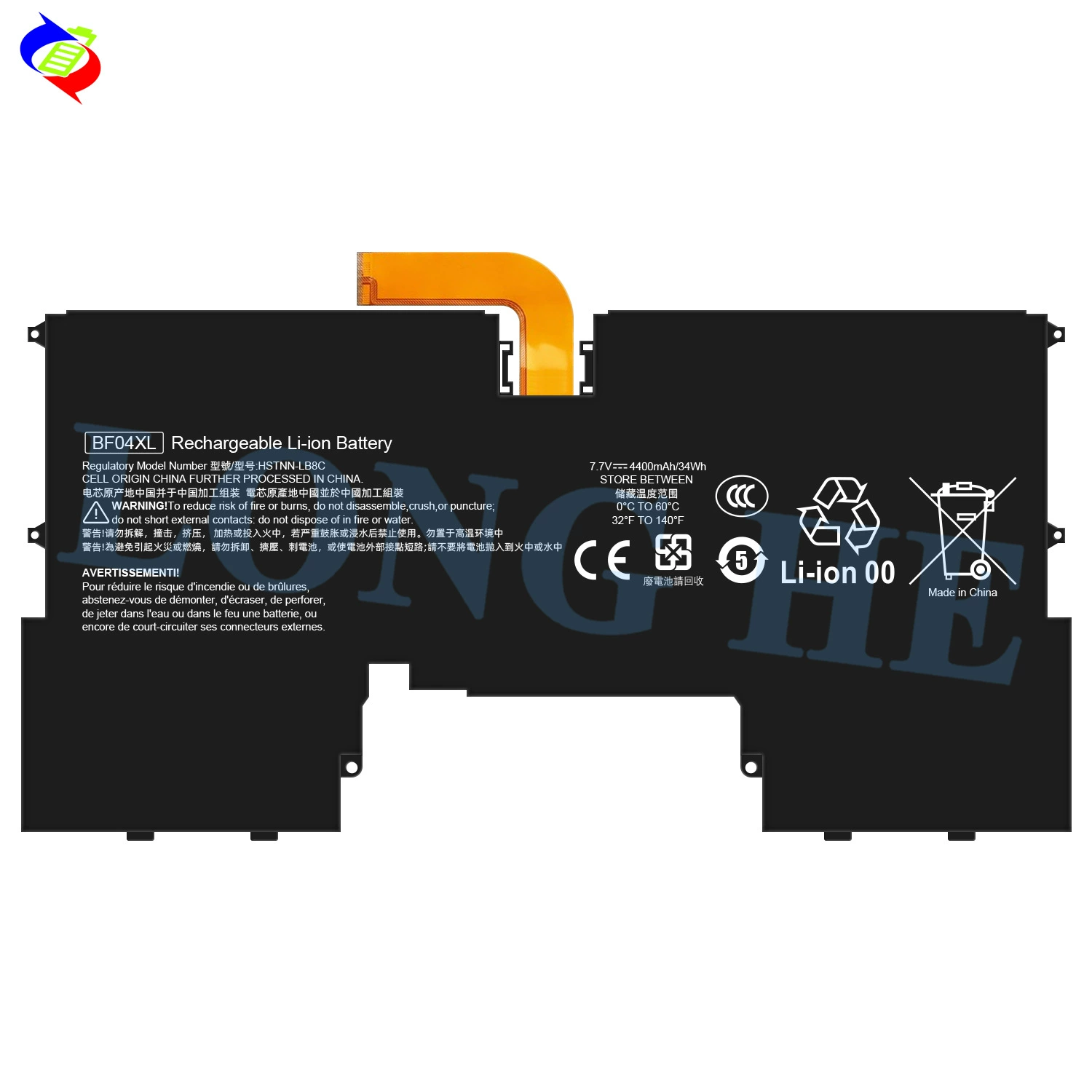 Аккумулятор для ноутбука HP Specter 13-AF034NG/13-AF004TU BF04XL