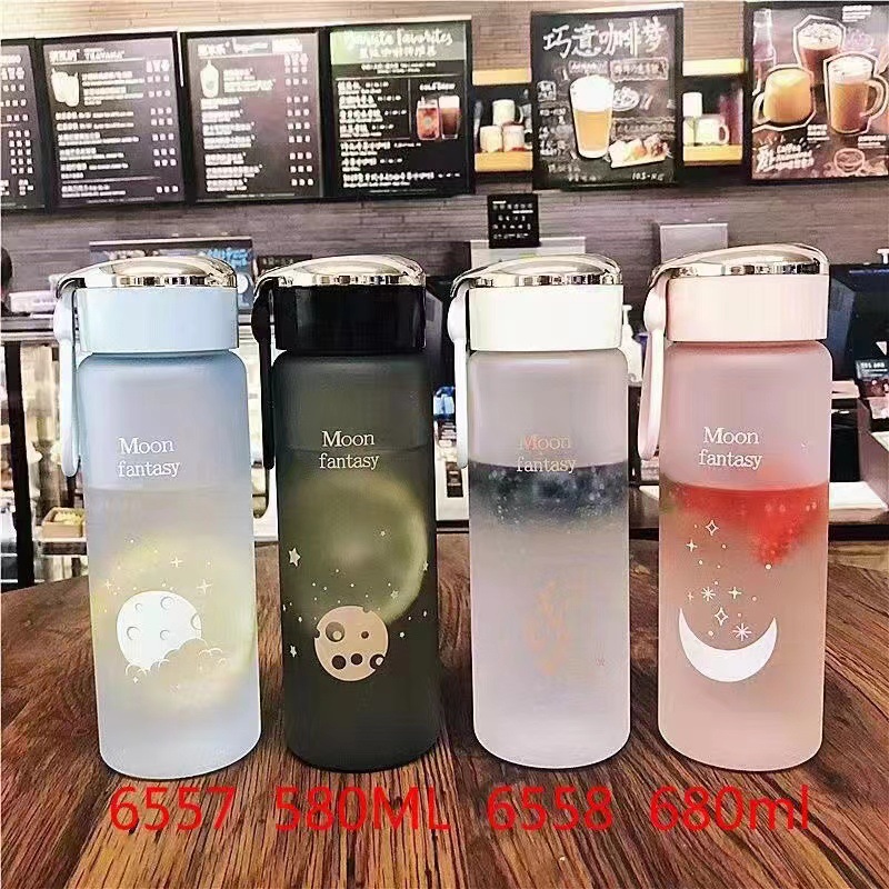 Nueva taza de plástico verano adulto portátil estudiante paja 950ml con cuerda rebote cubierta deportes botella agua