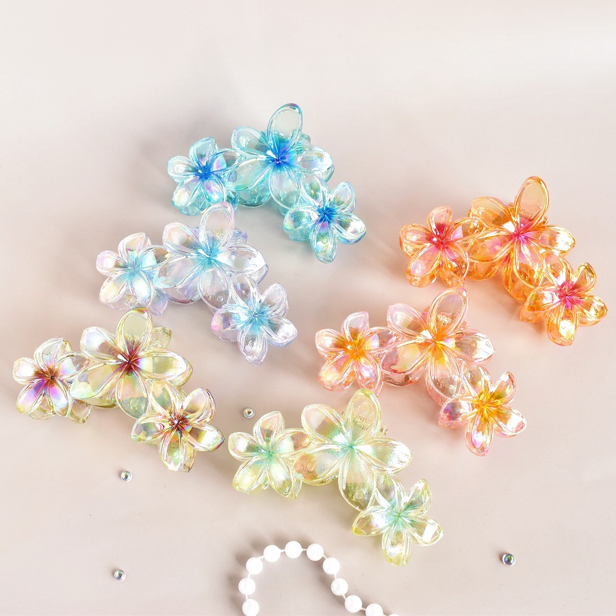 86g Weight Hair Clip, Hair Claws Hair Accessories Type 1 Piece Quantity Holiday, Daily, Selfie Occasion Plastic Material Flower, Fish, Shark, Plumeria Pattern All Seasons Season Women's Gender Cute Style Cute Women's Flower Fish Shark Plastic Hair Clip Hair Claws 无