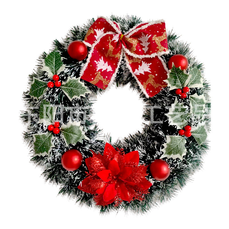クリスマスグリーン植物ガーランド、ガーデンストリップ、クリスマスフラワーライン、屋外装飾ペンダント、クリスマスデコレーションの越境専門供給|undefined
