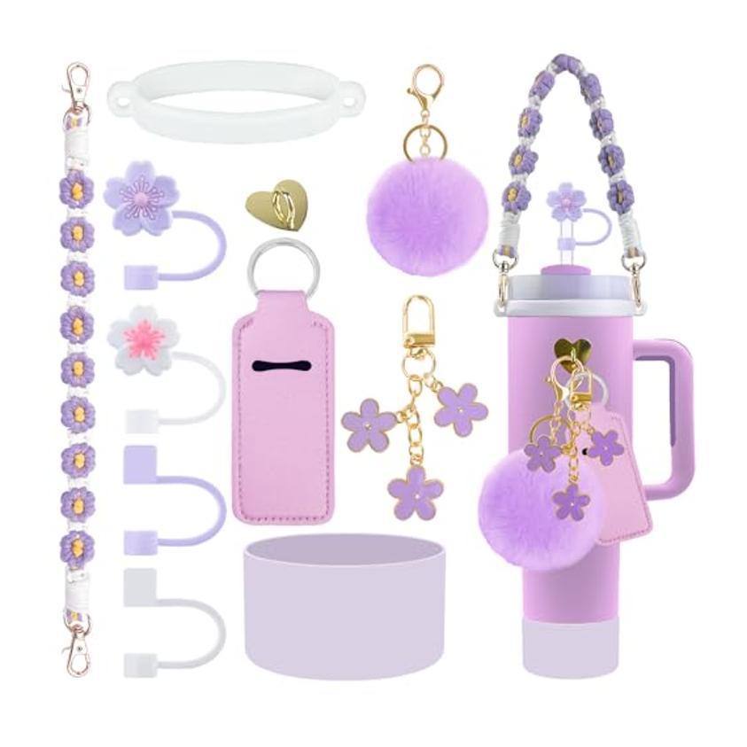 Pink Stanley Decoraciones Stanley Taza Accesorios Stanley Taza de vidrio de 30/40 onzas con asa