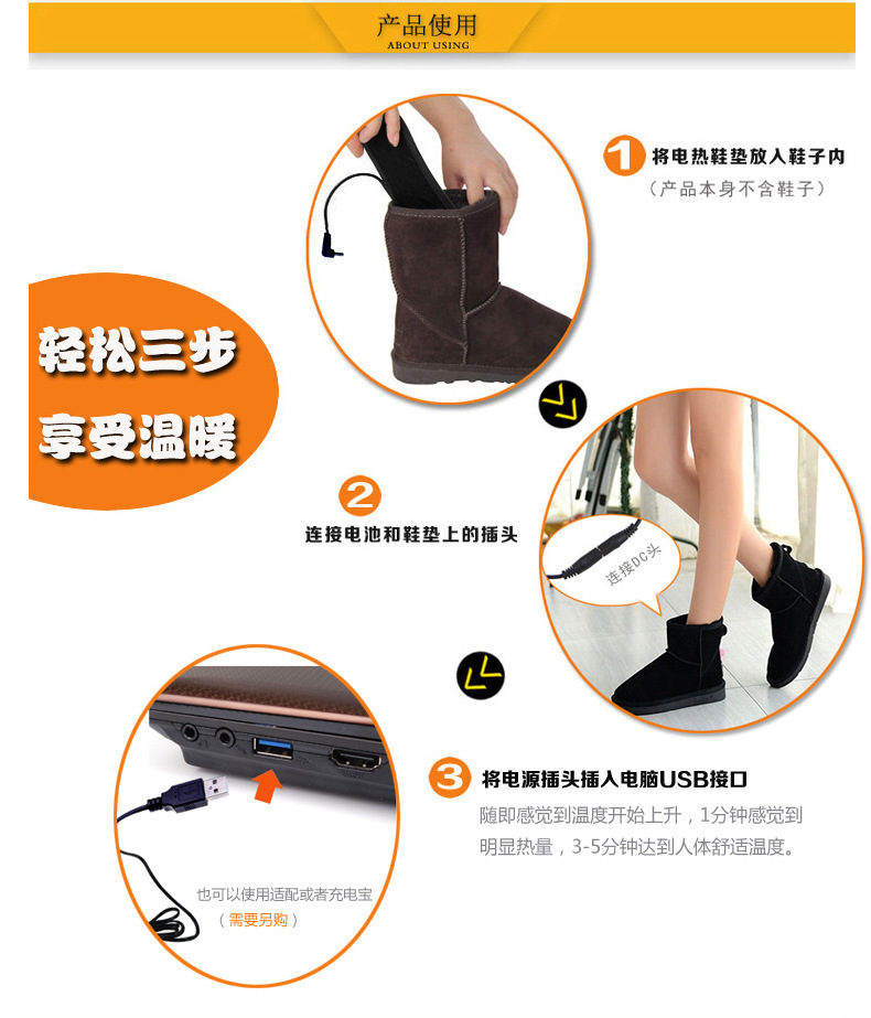 USB鞋垫PSD - 弯头6