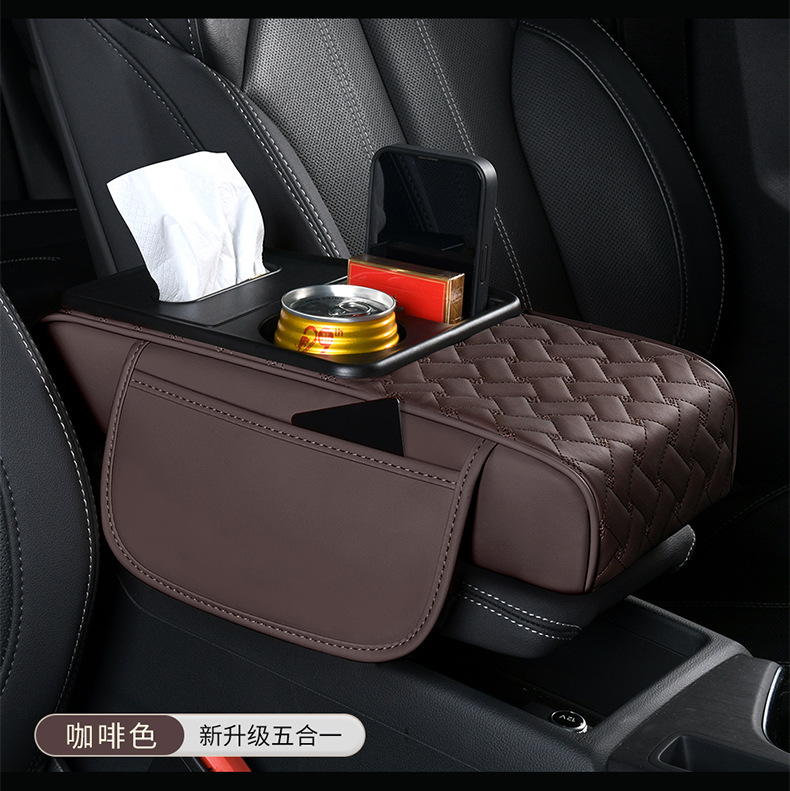 Factory Straight Hair Car Armrest Box Storage Box Car Supplies Practical Goods Car Storage Box Multifunctional Water Cup
