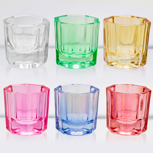 Cross-border direct supply nail art color small star anise crystal cup glass nail art special color Cup nail washing cup liquid Cup