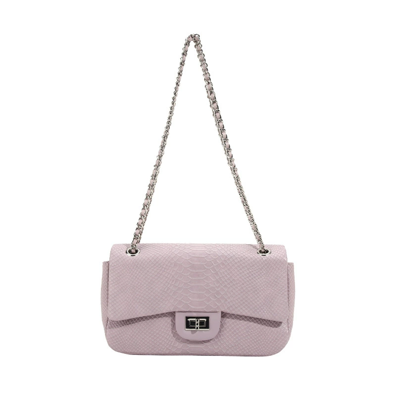 Chain, one-shoulder bag, crocodile print, wholesale