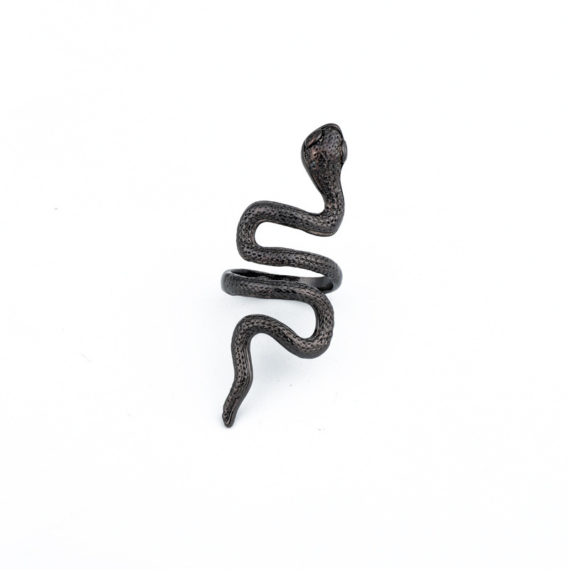 Carnival, Street Occasion Simple Style Commute Snake Zinc Alloy Stoving Varnish Men's Rings