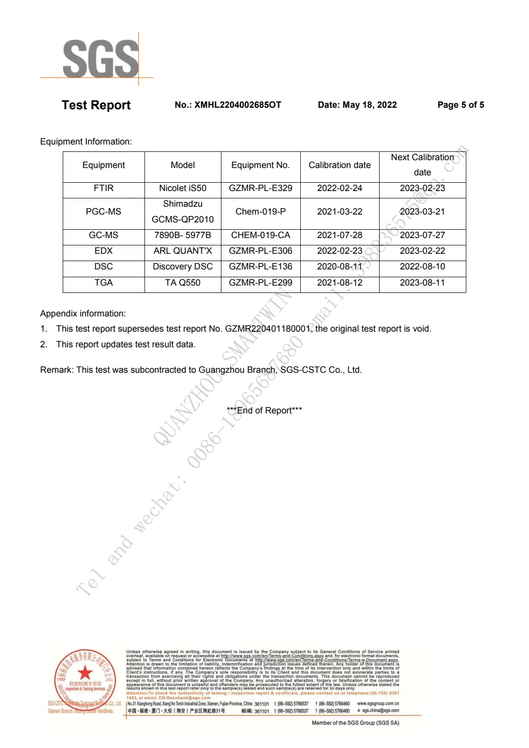短纖長(zhǎng)絲檢測(cè)報(bào)告英文5