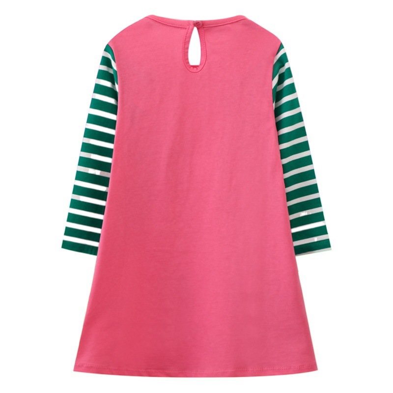 Primavera y otoño nuevas niñas vestido mediano y pequeño niños vestido de línea A largo mujer bebé manga larga fábrica distribución al por mayor