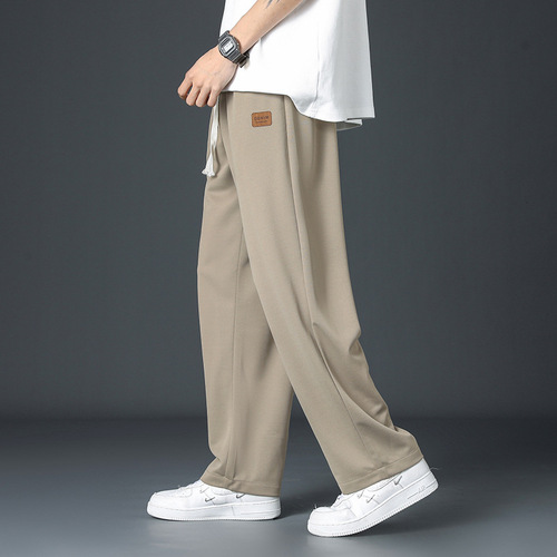 Pants men's spring new trendy brand loose straight sports pants for men spring and autumn sweatpants for men