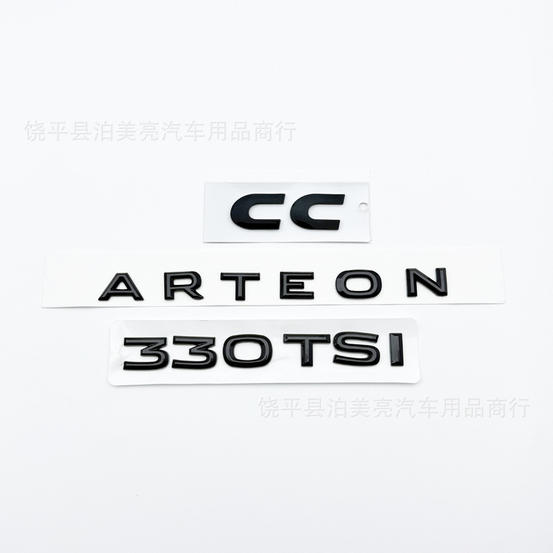 Suitable for New and Old Volkswagen Cc Black Car Logo Modification 380Tsi Rear Tail Logo Arteon Letter Logo Displacement Sticker
