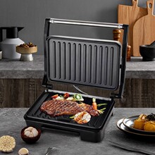 跨境双面家用小型煎饼机加热烙饼机牛排鸡蛋多功能煎烤机压三明治
