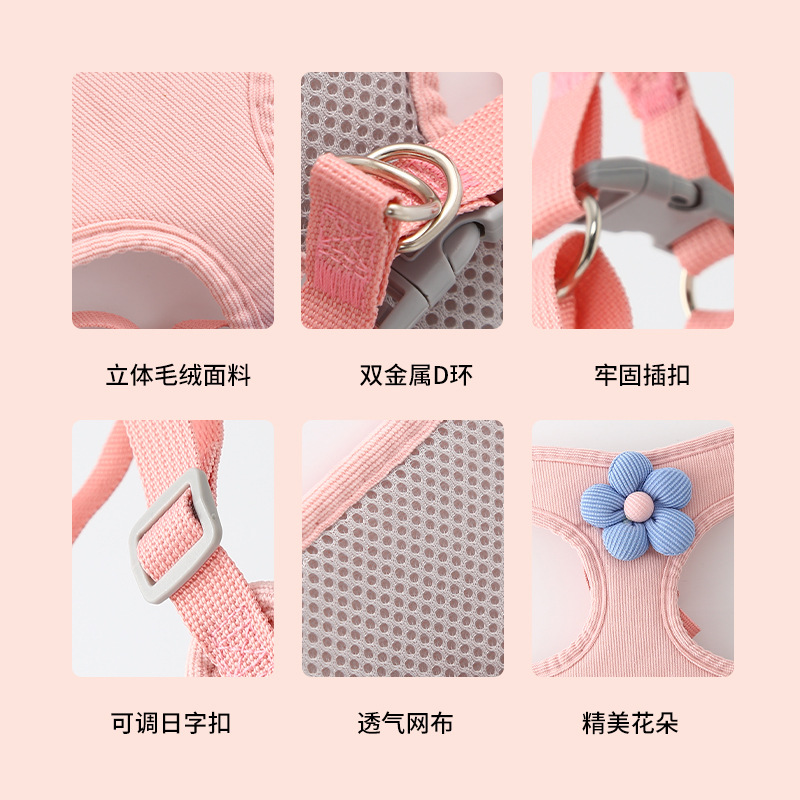 Correa para el pecho para mascotas, correa para perros tipo chaleco, correa para perros pequeños, correa reflectante para perros al por mayor, correa para nailon transpirable