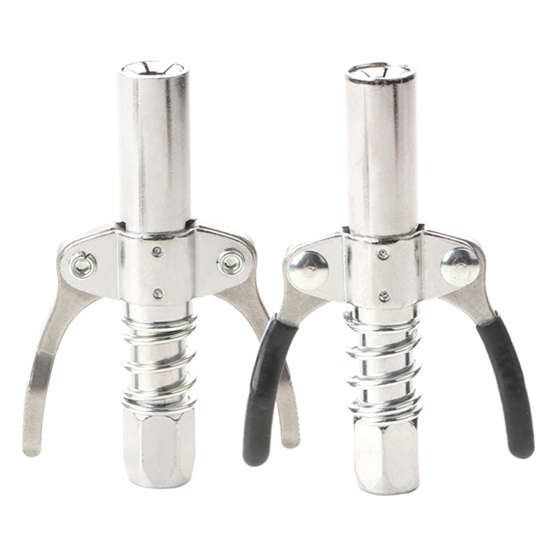 Pistola de grasa boquilla de bloqueo tipo de abrazadera de aceite de alta presión manual eléctrico neumático mantequilla máquina autoblocante boquilla plana accesorios de cabeza plana