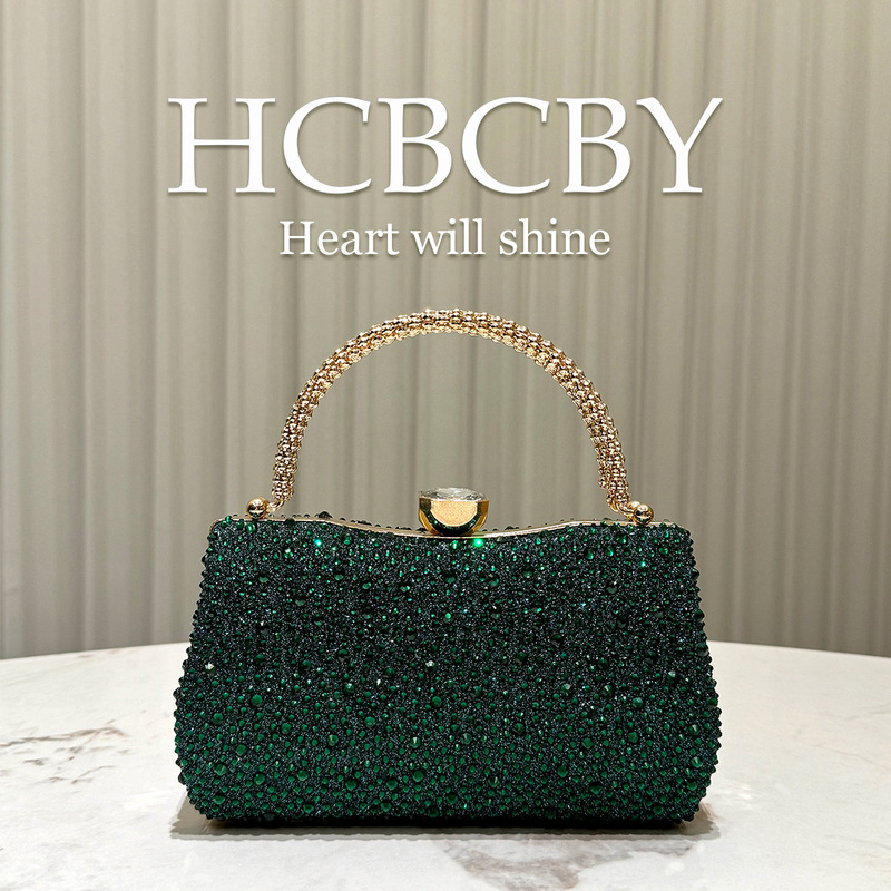 Dark Green Flash Luxury Rhinestone Evening Bag Women's Fashionable Elegant Clutch Evening Bag Dark Green Flash Luxury Rhinestone Evening Bag Women's Fashionable Elegant Clutch Evening Bag