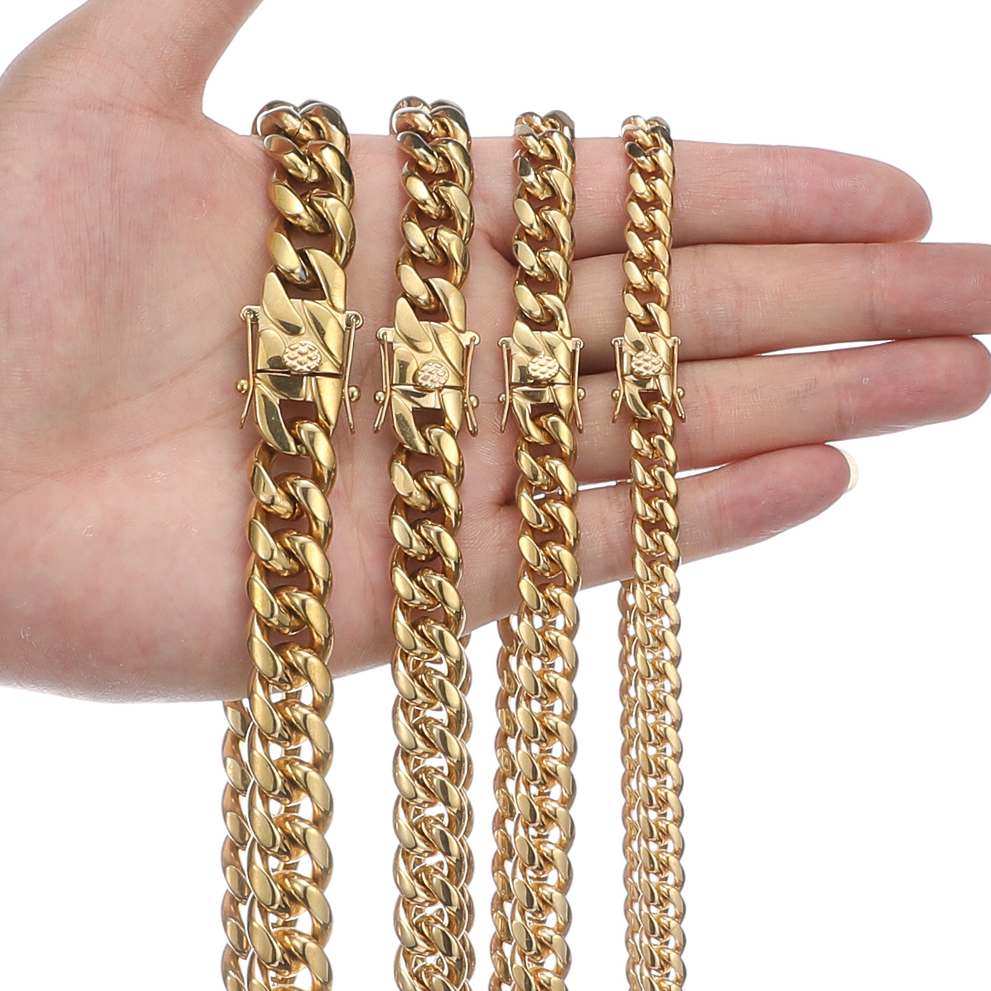 Hip-hop Solid Color Stainless Steel Plating Men's Necklace display picture 3