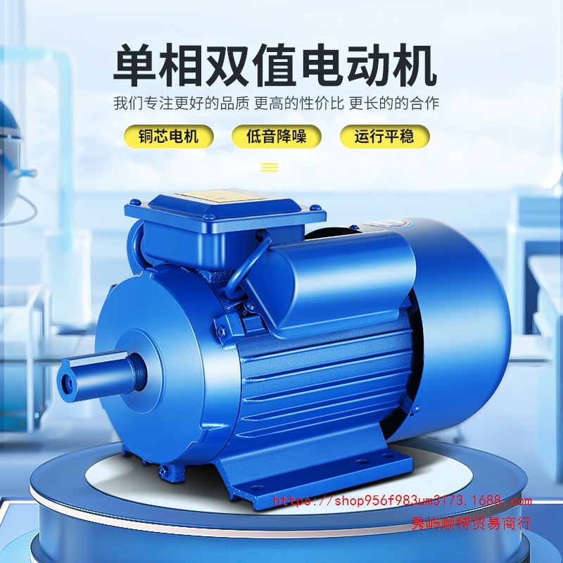单相异步电动机国标纯铜220V大功率1.5/2/3.0/5.5电机小型两相电