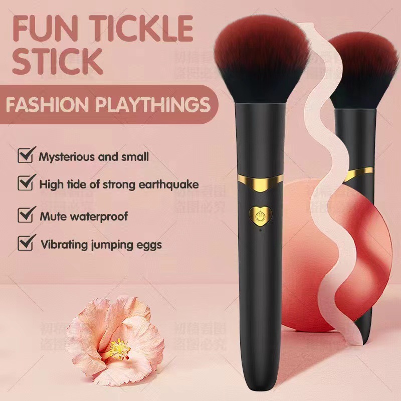 Female Makeup Brush Vibrator Teasing Masturbation Device Instant Tide Flirting Eyebrow Brush Massage Stick Inserted into Adult Products
