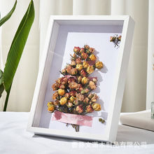 中空相框画框立体干花框摆件装饰实木diy框架创意标本花手工