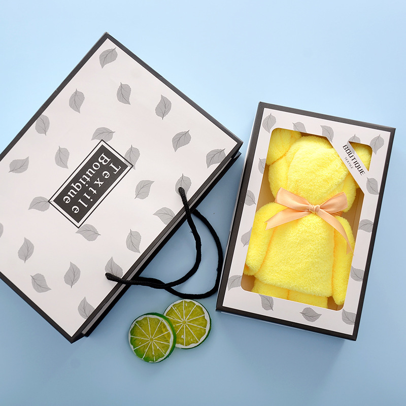 Can be used as LOGO coral fleece towel bear company annual meeting companion gift advertising gift towel bear towel wholesale
