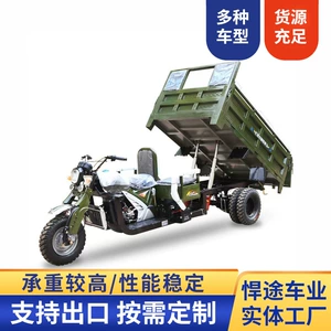 Three-wheeled fuel-powered motorcycle, self-loading motorcycle for home use, freight and agricultural use, passenger-carrying vehicle, three-wheeled motorcycle