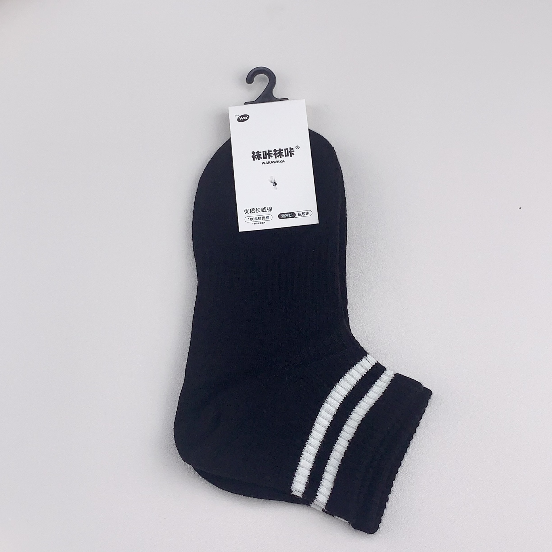 90 ° 直角の靴下の女性の夏の薄いタイプのソックスのストライプは低いです。