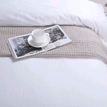 酒店民宿四件套专用白色宾馆纯色三件套旅馆加厚加密被套床上用品