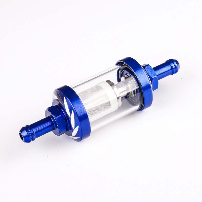 Modified off-road motorcycle pedal universal gasoline filter gasoline filter element transparent glass removable and washable oil filter cup