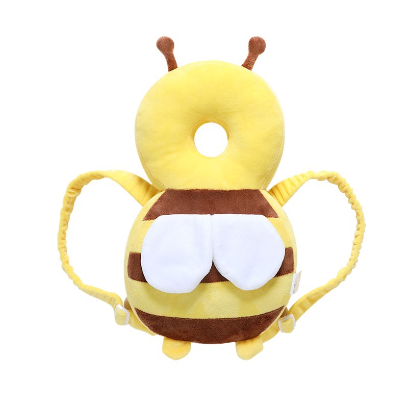 Bebé para aprender a caminar almohada de caída almohada de protección de la cabeza transpirable almohada de protección de la cabeza para bebés pequeños abeja gorra de protección de la cabeza de caída