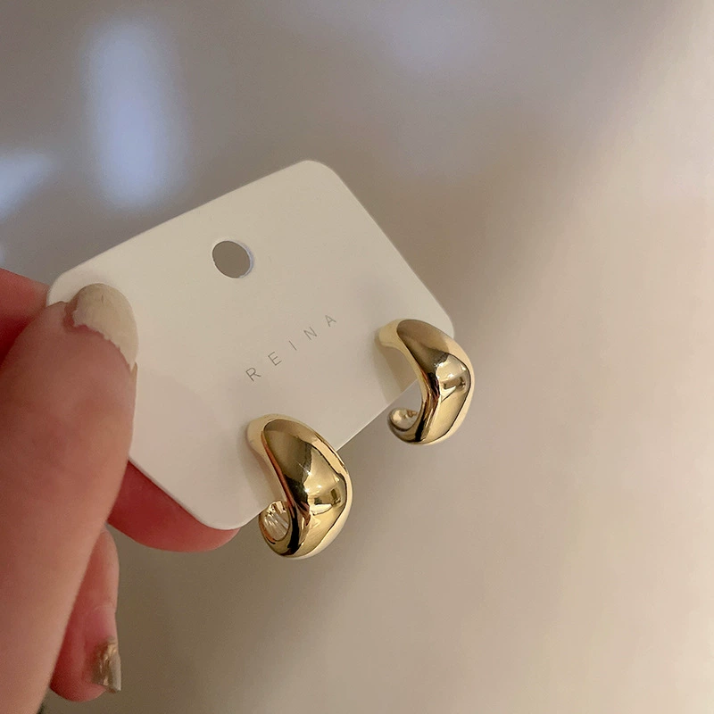 Серебристые металлические серьги, европейский стиль, легкие, декоративные варианты
