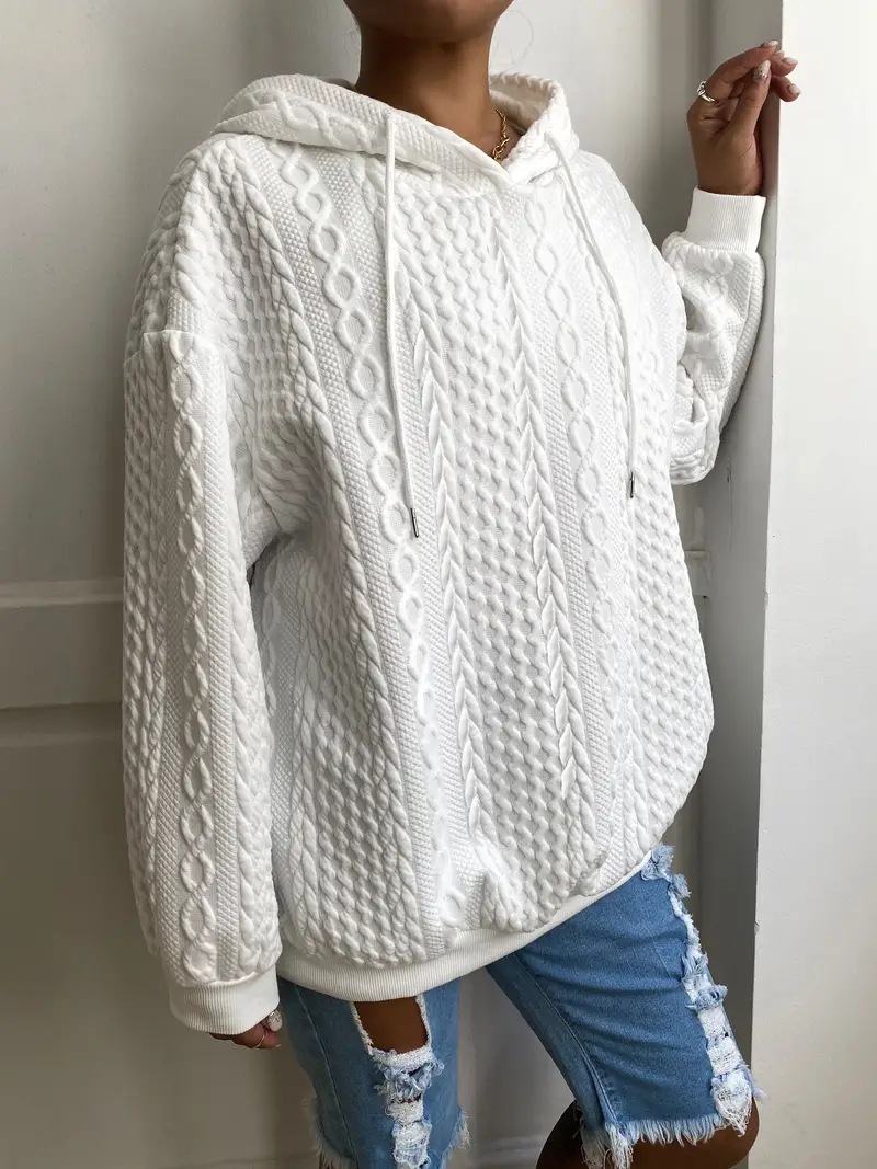630g Weight Long Sleeve Sleeve Length Pullovers Placket Type Regular Sleeve Sleeve Type Spandex, Polyester Fabric Type Long Top Length Hoodie Tops Type Holiday, Daily Occasion Hooded Neckline Regular Fit Fit Type Solid Color Pattern Spring, Autumn Season Women's Gender Pocket Design Casual, Streetwear Style Women's Hoodies Long Sleeve Pocket Casual Streetwear Solid Color 3