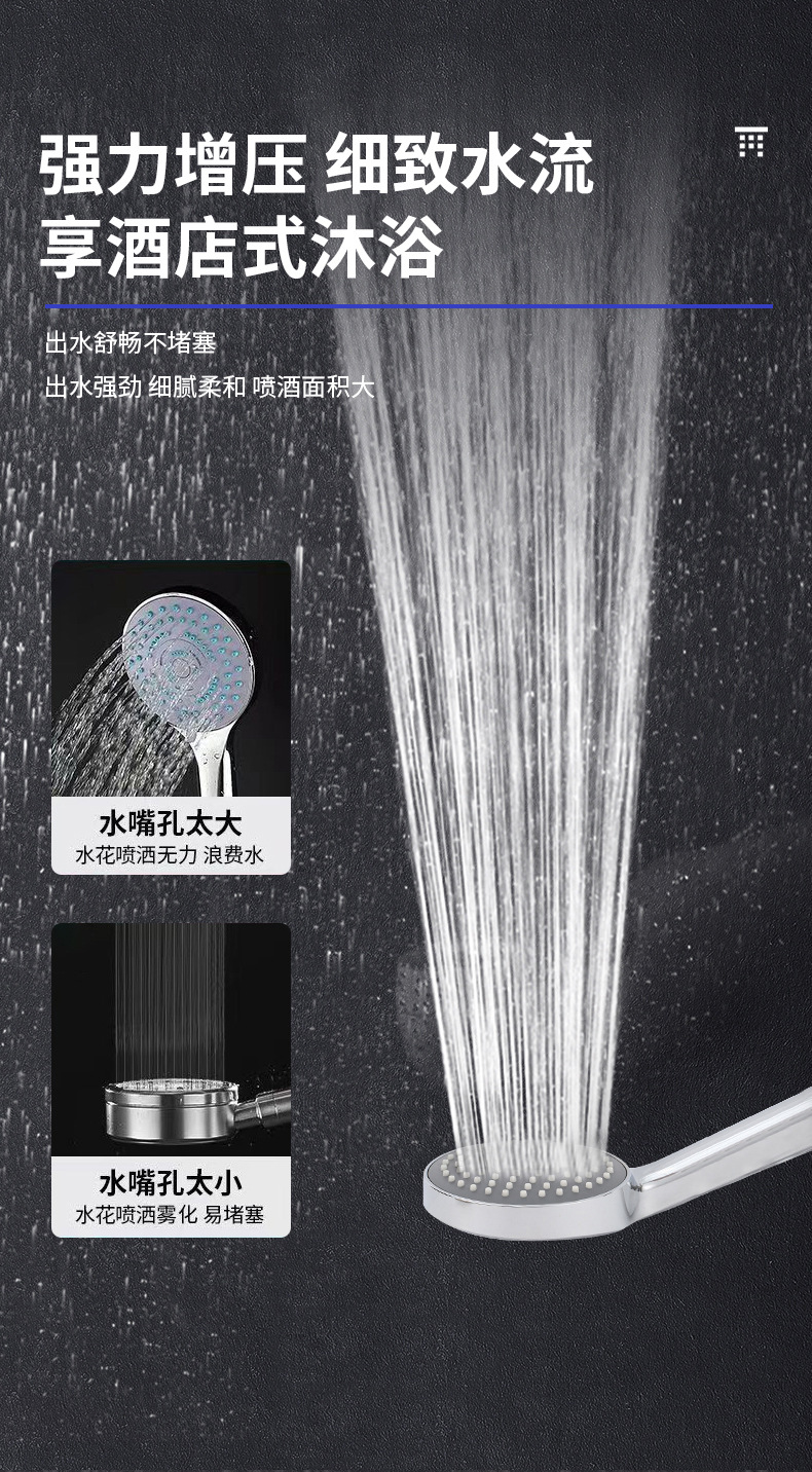 Large panel pressurized shower head, household bathroom pressurized shower set, rain shower head, shower head, shower head Application Scenario