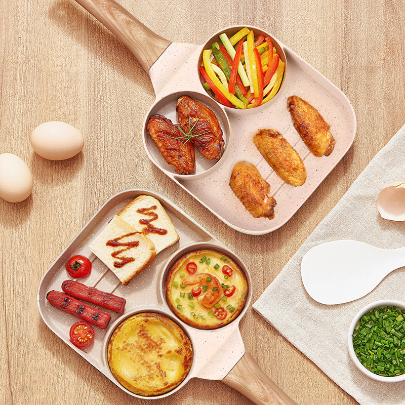 Factory Cross-border Mini Maifanstone Non-stick Egg Pan Frying Pan Flat Electric Stove Universal Egg Frying Pan Wholesale