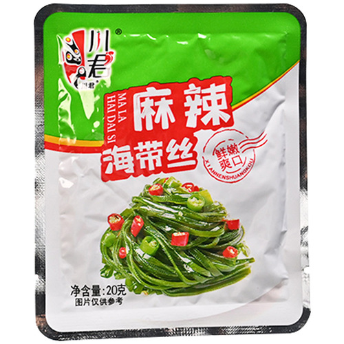 Instant pickled mustard greens and preserved vegetable as side dishes, spicy and numbing seaweed strips, student's preserved vegetable in bulk, dried radish in small packages, wholesale in bulk
