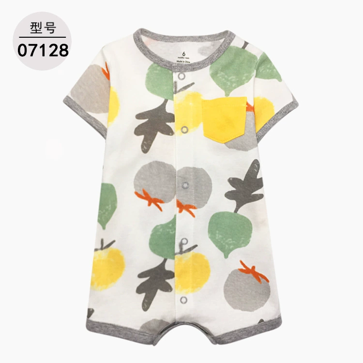 Детский комбинезон с короткими рукавами (Carterbaby), унисекс хлопковая ткань улитка, размеры 6–24M