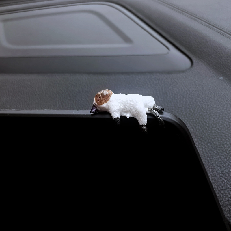 "Sleeping Cat" serie de decoraciones de coche, decoraciones de coche, linda chica, consola central de coche, pantalla de escritorio