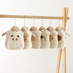 ins Korean version of baby rice bag, children's waterproof bib, leak-proof, wash-free infant saliva napkin, newborn rice bag