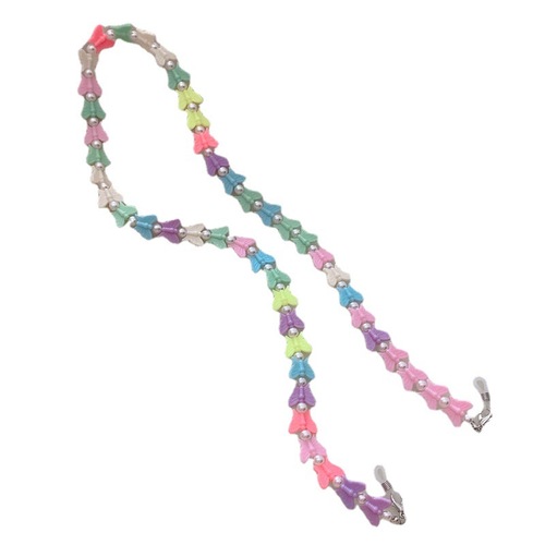  New Japanese & Korean Candy Color Butterfly Lapel Pin Acrylic Necklace Chain Eyeglass Chain Strap for Women Cross-border