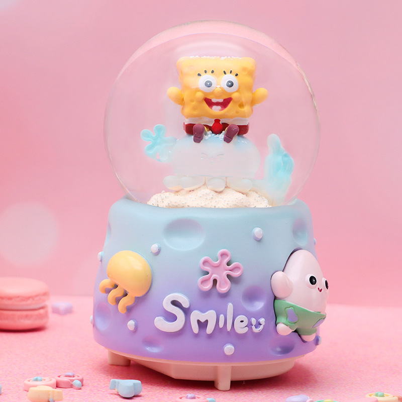 Romántico secreto bosque bola de cristal luminosa caja de música caballo blanco creativo decoración de escritorio de niña regalo de estudiante al por mayor