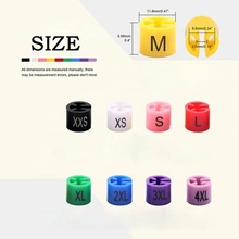 跨境热销印字彩色尺码扣热销圆形尺码圈印字衣架裤架用尺码环