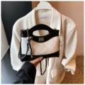 Square lock black with white