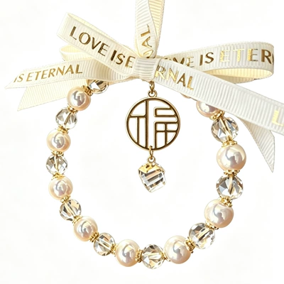 Pearl car pendant, new crystal: Car hanging