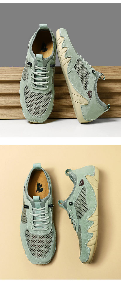 Giày thể thao unisex cỡ lớn thoáng khí lưới mùa hè, đế bằng — Z8808 kaki, Z8808 màu hồng, Z8808 màu nâu, Z8808 màu xám chi tiết 23