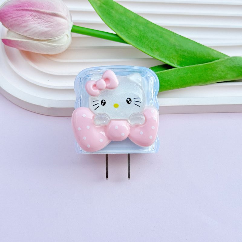 충전헤드 보호커버 - Apple 고속충전 20w에 적합한 [나비핑크캣]