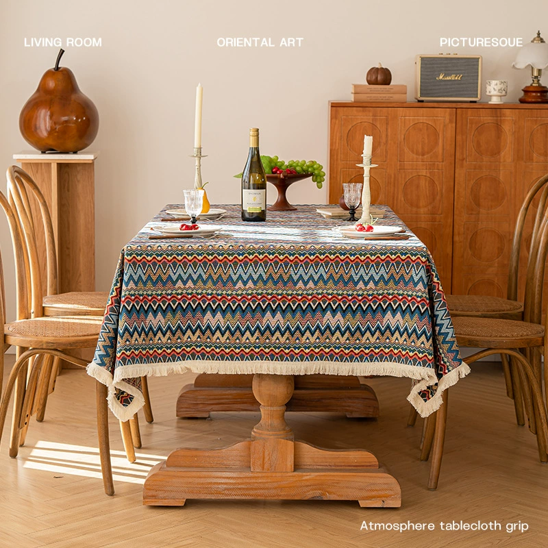 Ethnic rectangular cloth, increased thickness, cotton and linen, ethnic style