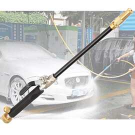 厂家直销TPR高压可调节铜喷头花园洗车喷枪water jet绿色园林水枪