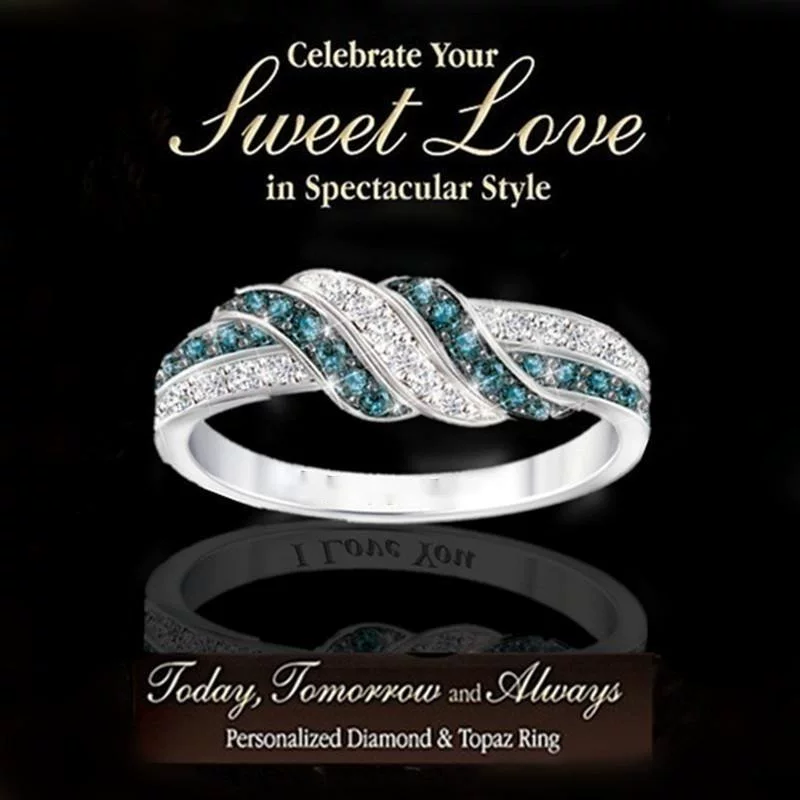(Cross-border trading), sophisticated fashionable white sapphire ring, wish, with gem