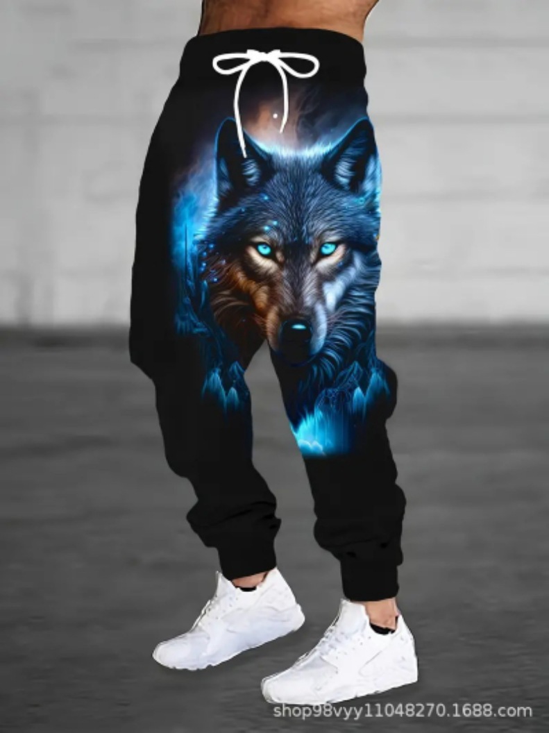 Otoño de 2025 nuevos pantalones casuales europeos y estadounidenses transfronterizos pantalones de impresión digital 3D directos de fábrica