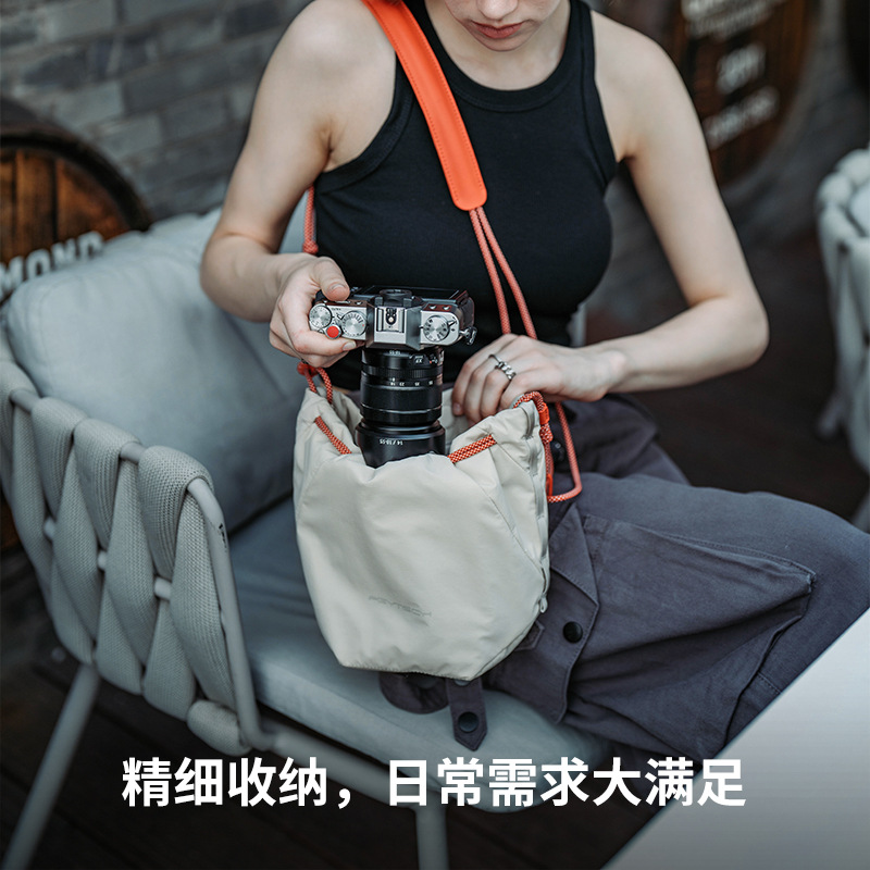 (2개) PGYTECH 미러리스 카메라 가방 ONEGO 민들레 빔 가방 어깨 사진 라이너 보관 가방 여성용 크로스 바디